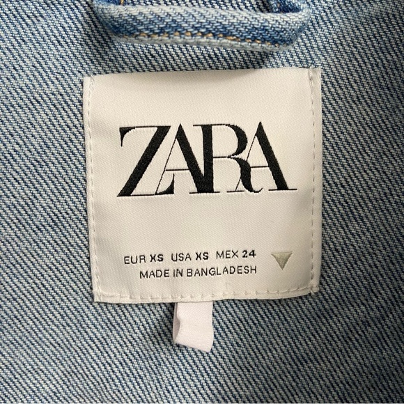 ZARA / Medium Washed Denim Jacket Size XS - Picture 5 of 14